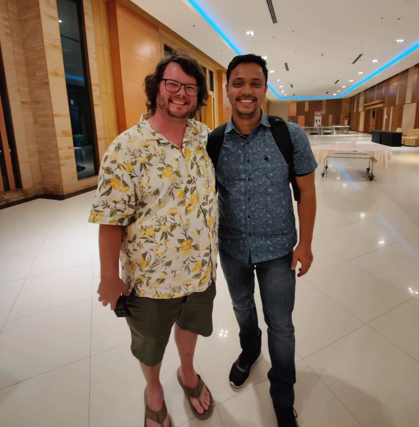 Abhinav Singh with SEO speaker Kyle Roof